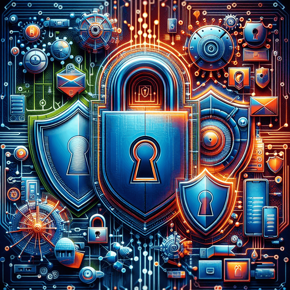 A padlock and a shield arranged in a visually compelling manner to symbolize e-commerce security and customer confidence.